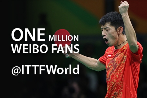 ITTF Reaches One Million Fans Milestone on Sina Weibo photo credit: ITTF
